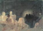 水彩大师 William Turner_Interior in a Petworth House